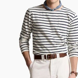 Ralph Lauren Classic Fit Striped Slub Jersey Shirt
